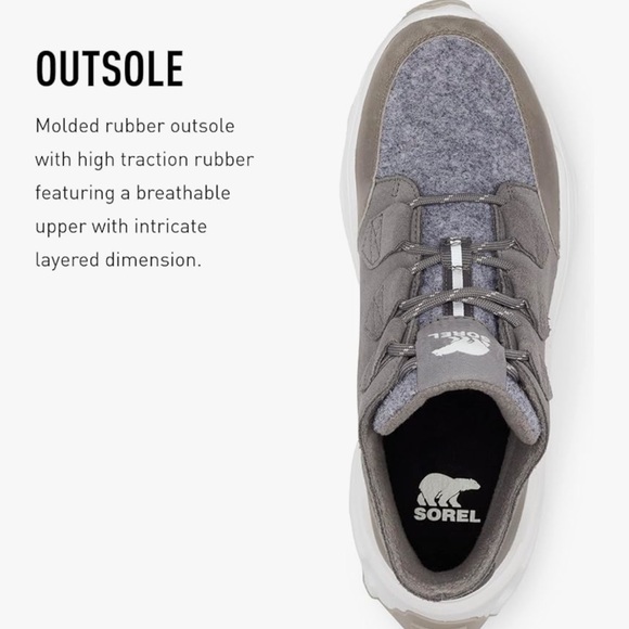 NWT SOREL Kinetic Breakthru Caribou Sneaker Boot - Picture 5 of 5